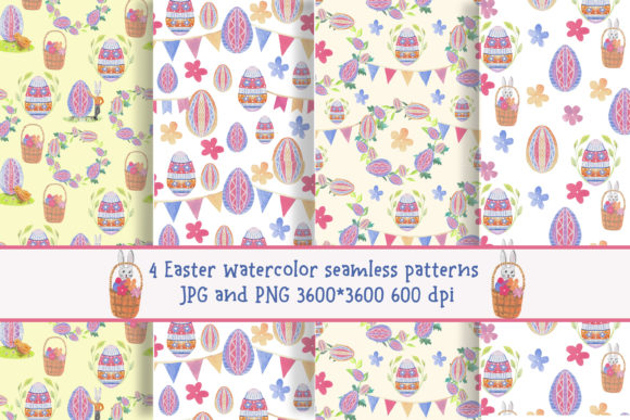4 Easter Watercolor Seamless Patterns: A Strategic Resource for Creative and Business Success