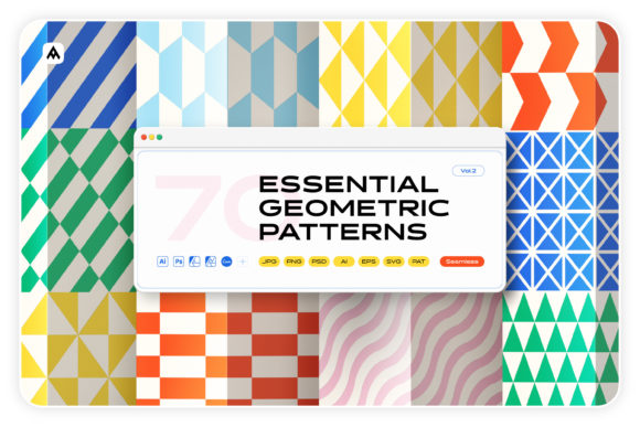 70 Essential Geometric Seamless Patterns: A Designer’s Must-Have Resource