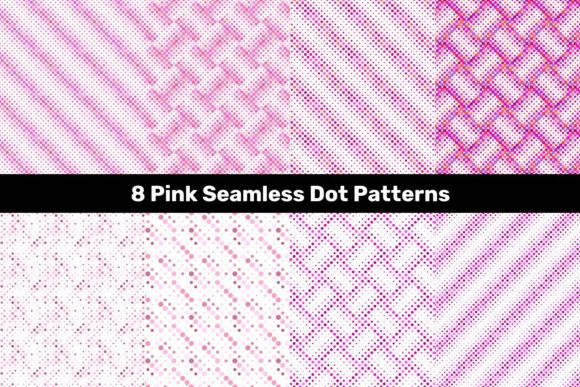 8 Seamless Pink Dot Patterns