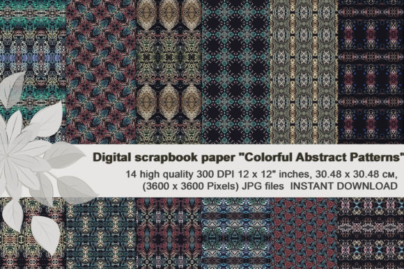 Dark Colored Boho Patterns for Digital Creativity