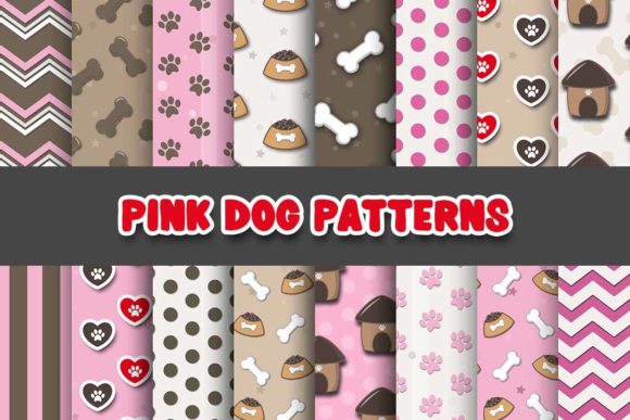 Dog Pink Digital Paper Patterns: A Creative Resource for Modern Designers