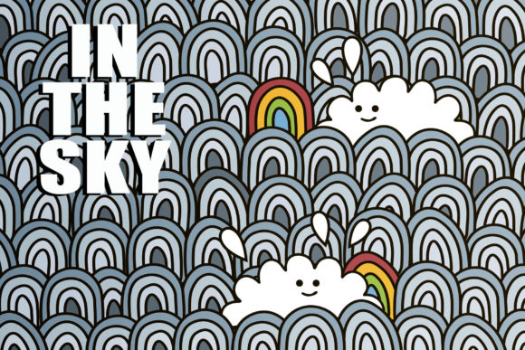 Four Seamless Patterns and Very Cute Seamless Patterns About Sky and Ground EPS10 in Zip