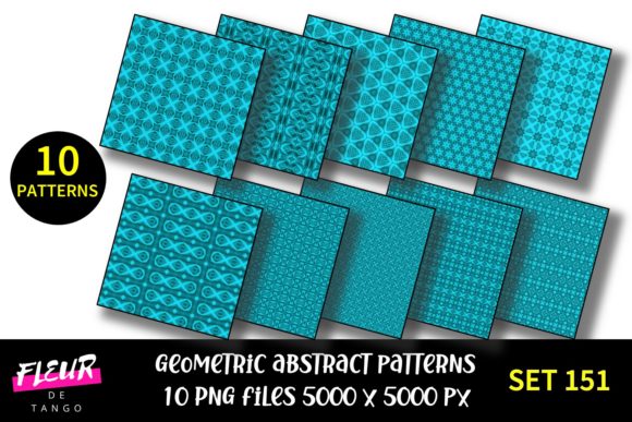 Geometric Patterns Digital Paper Set 151