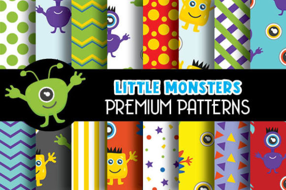 Little Monsters Digital Papers Patterns