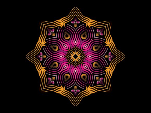 Mandala with Mixed Batik Patterns
