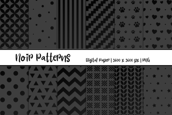 Noir Patterns Digital Paper: A Versatile Resource for Creative Projects