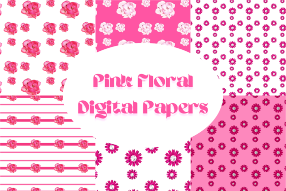 Pink Floral Pattern Digital Papers: A Versatile Design Resource for Creatives