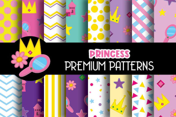 Princess Digital Papers Patterns
