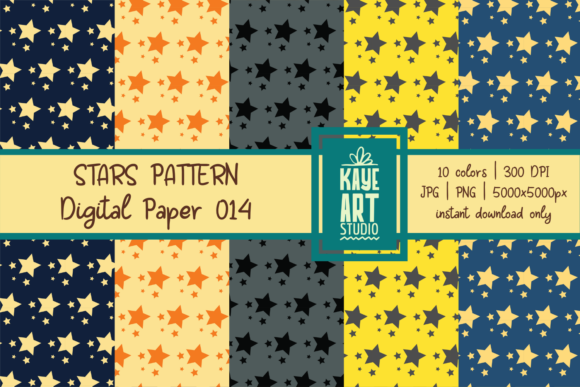 Stars Digital Patterns 014: A Versatile Resource for Creative Projects