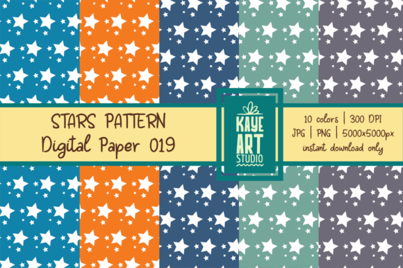 Stars Digital Patterns 019