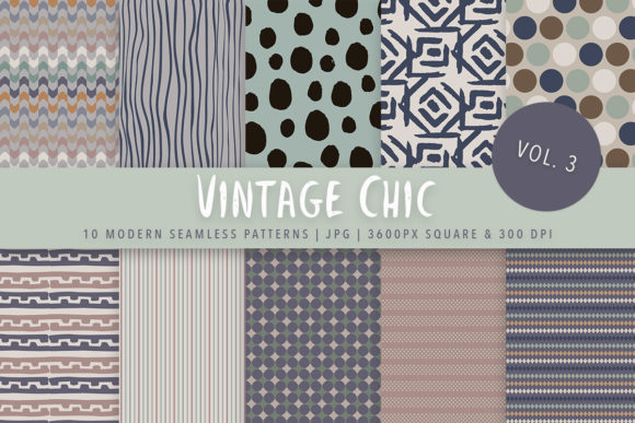 Vintage Chic Seamless Patterns 3