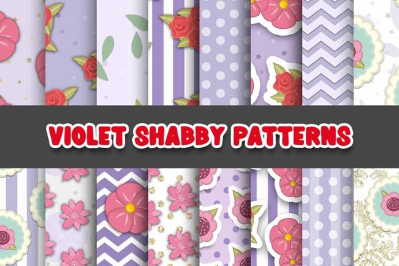 Violet Shabby Digital Papers Patterns: A Versatile Resource for Creative Projects