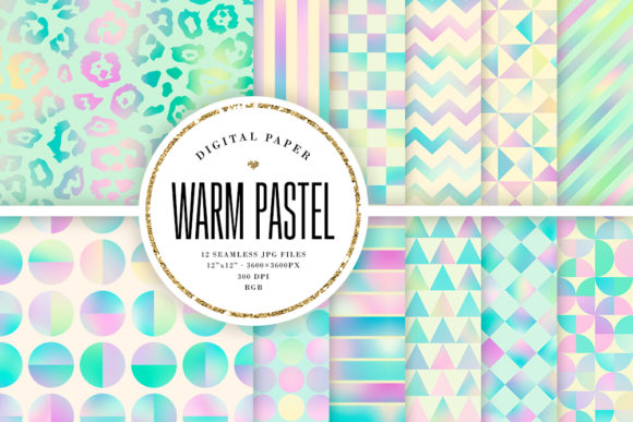 Warm Pastel Seamless Geometric Patterns